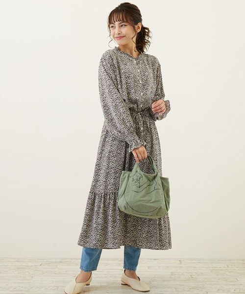 ROOTOTE(ルートート)の「ルートート ROOTOTE 2673 NA.ルーショッパー.マルシェミニ-B(トートバッグ・レディース・ブラウン/ネイビー/ダークベージュ・FREE)」の4枚目の写真