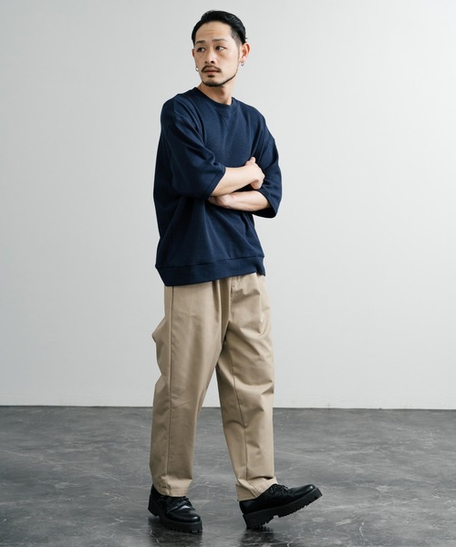 Audience（オーディエンス）の「Upscape Audience アップスケープオーディエンス 日本製 国産泉州ハニカムサーマルニット7.45オンススウェットライクTシャツ AUD6613（Tシャツ/カットソー・メンズ・ブラック/オリーブ/ネイビー/スミクロ・L/M）」の6枚目の写真