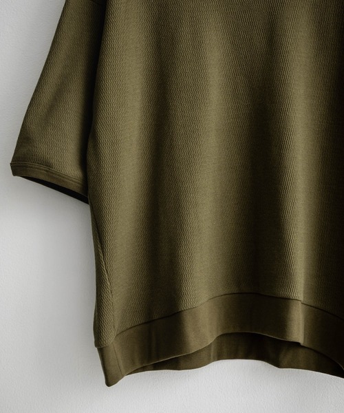 Audience（オーディエンス）の「Upscape Audience アップスケープオーディエンス 日本製 国産泉州ハニカムサーマルニット7.45オンススウェットライクTシャツ AUD6613（Tシャツ/カットソー・メンズ・ブラック/オリーブ/ネイビー/スミクロ・L/M）」の10枚目の写真