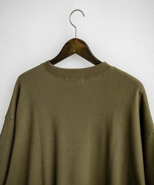 Audience（オーディエンス）の「Upscape Audience アップスケープオーディエンス 日本製 国産泉州ハニカムサーマルニット7.45オンススウェットライクTシャツ AUD6613（Tシャツ/カットソー・メンズ・ブラック/オリーブ/ネイビー/スミクロ・L/M）」の12枚目の写真