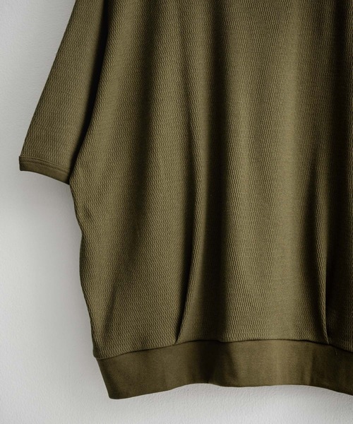 Audience（オーディエンス）の「Upscape Audience アップスケープオーディエンス 日本製 国産泉州ハニカムサーマルニット7.45オンススウェットライクTシャツ AUD6613（Tシャツ/カットソー・メンズ・ブラック/オリーブ/ネイビー/スミクロ・L/M）」の13枚目の写真