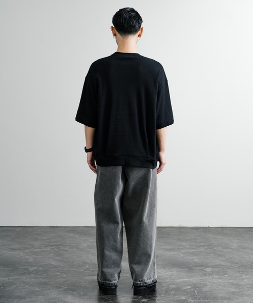 Audience（オーディエンス）の「Upscape Audience アップスケープオーディエンス 日本製 国産泉州ハニカムサーマルニット7.45オンススウェットライクTシャツ AUD6613（Tシャツ/カットソー・メンズ・ブラック/オリーブ/ネイビー/スミクロ・L/M）」の19枚目の写真