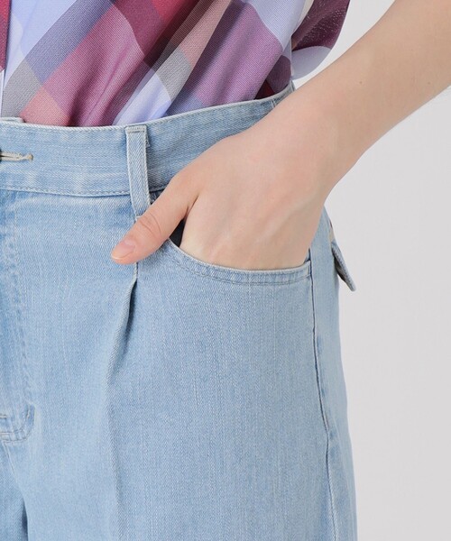 ストレッチデニムワイドパンツ（デニムパンツ）｜BLUE LABEL