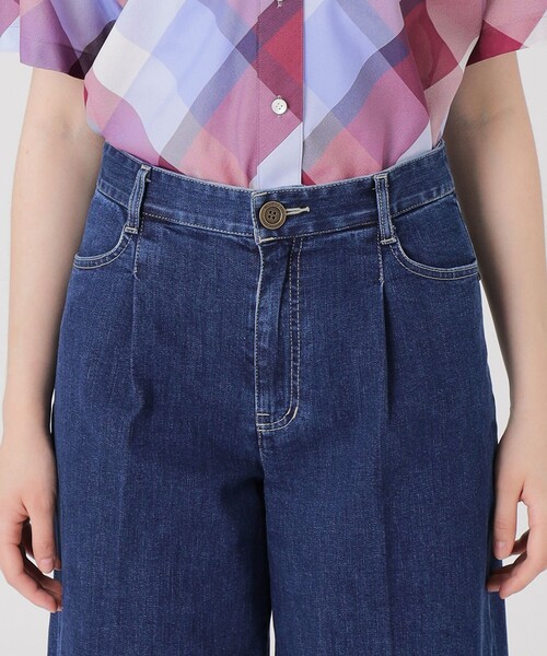 ブルーレーベルクレストブリッジ　ストレッチデニムワイドパンツ ストレッチデニムワイドパンツ（パンツ）｜BLUE LABEL