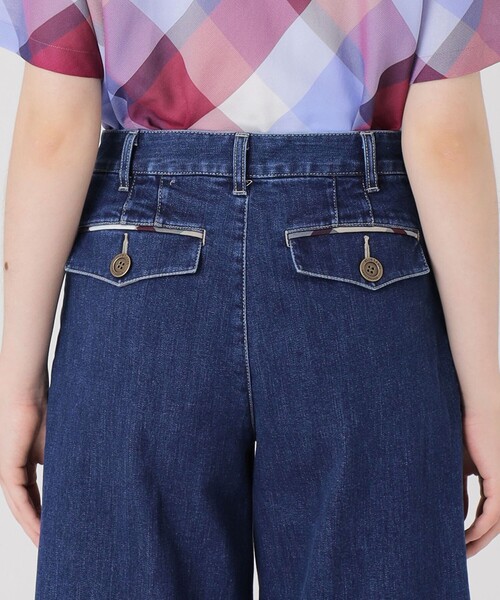 ストレッチデニムワイドパンツ（デニムパンツ）｜BLUE LABEL