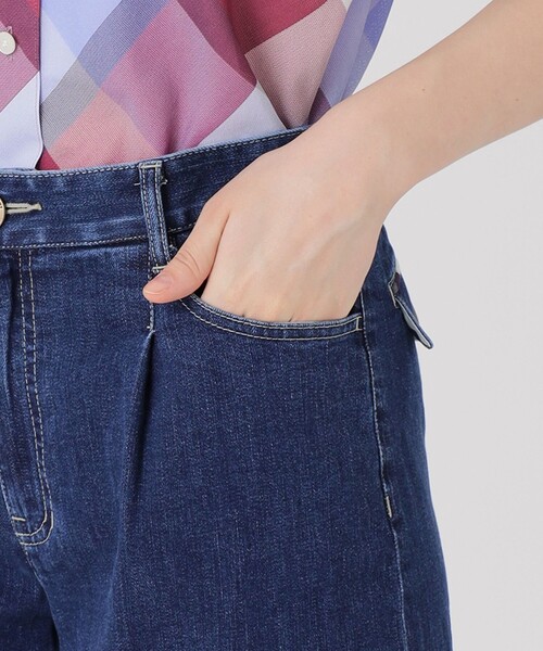 ブルーレーベルクレストブリッジ　ストレッチデニムワイドパンツ ストレッチデニムワイドパンツ（パンツ）｜BLUE LABEL