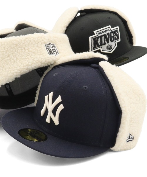 NEW ERA（ニューエラ）の「ニューエラキャップ 59FIFTYドッグイヤー 球団ボアフリース（キャップ・メンズ・ブラウン/ネイビー/ブラック/ネイビー系・7 3/4/7 5/8/7 1/2/7 3/8/8/7 1/4/7 1/8）」の4枚目の写真