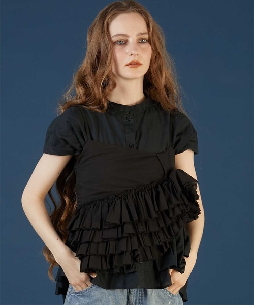 セール】【crinkle crinkle crinkle】asymmetry flower cami