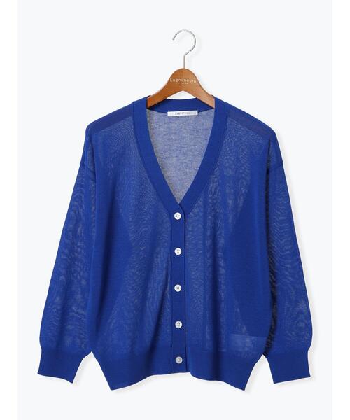 Lugnoncure（ルノンキュール）の「【接触冷感】無地/柄アソートVネックカーディガン（カーディガン/ボレロ・レディース・オレンジ/ネイビー/オフホワイト/ブルー/ブラック・F）」の16枚目の写真