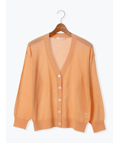 Lugnoncure（ルノンキュール）の「【接触冷感】無地/柄アソートVネックカーディガン（カーディガン/ボレロ・レディース・オレンジ/ネイビー/オフホワイト/ブルー/ブラック・F）」の15枚目の写真