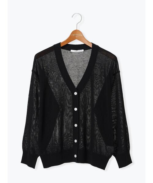 Lugnoncure（ルノンキュール）の「【接触冷感】無地/柄アソートVネックカーディガン（カーディガン/ボレロ・レディース・オレンジ/ネイビー/オフホワイト/ブルー/ブラック・F）」の14枚目の写真