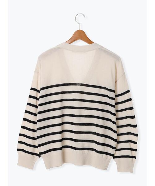 Lugnoncure（ルノンキュール）の「【接触冷感】無地/柄アソートVネックカーディガン（カーディガン/ボレロ・レディース・オレンジ/ネイビー/オフホワイト/ブルー/ブラック・F）」の11枚目の写真