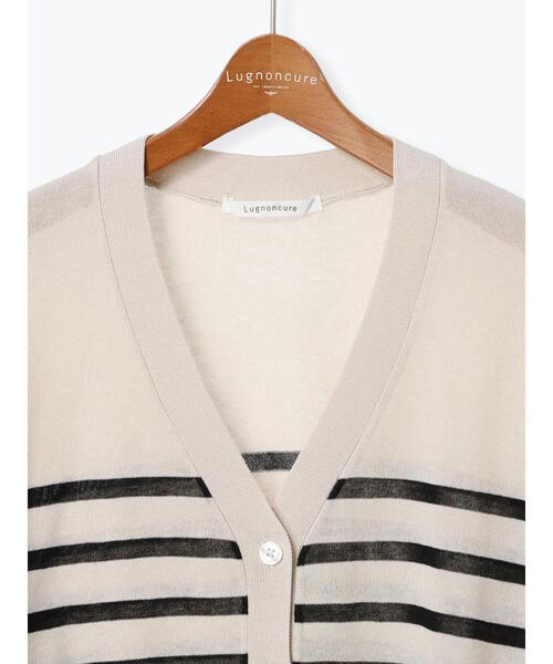Lugnoncure（ルノンキュール）の「【接触冷感】無地/柄アソートVネックカーディガン（カーディガン/ボレロ・レディース・オレンジ/ネイビー/オフホワイト/ブルー/ブラック・F）」の10枚目の写真