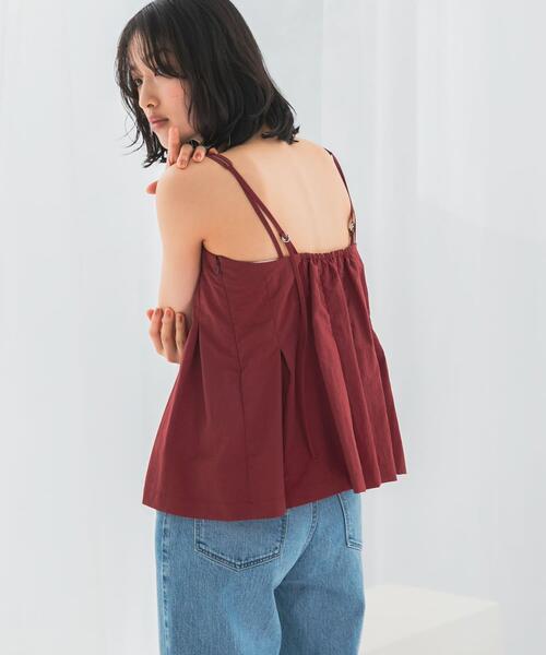 URBAN RESEARCH ROSSO WOMEN(アーバンリサーチ ロッソ)の「撥水UVデザインタックキャミソール(キャミソール・レディース・ブラック/ブラウン系その他・FREE)」の1枚目の写真