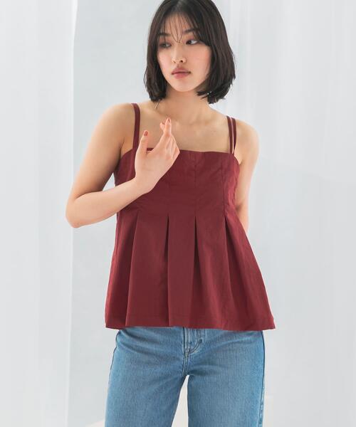 URBAN RESEARCH ROSSO WOMEN(アーバンリサーチ ロッソ)の「撥水UVデザインタックキャミソール(キャミソール・レディース・ブラック/ブラウン系その他・FREE)」の4枚目の写真