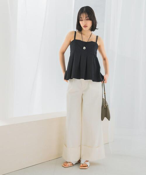 URBAN RESEARCH ROSSO WOMEN(アーバンリサーチ ロッソ)の「撥水UVデザインタックキャミソール(キャミソール・レディース・ブラック/ブラウン系その他・FREE)」の9枚目の写真