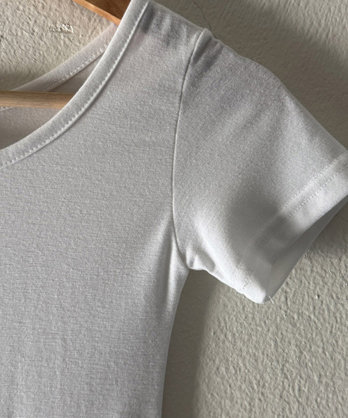 セール】ラウンドヘム ショート丈 半袖Tシャツ（Tシャツ