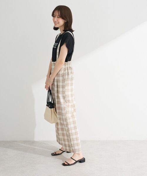 Green Parks(グリーンパークス)の「綿麻混2WAY サス付きZIPパンツ(その他パンツ・レディース・杢グレー/ストライプ/チェック・FREE)」の20枚目の写真