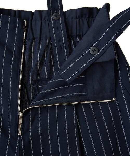 Green Parks(グリーンパークス)の「綿麻混2WAY サス付きZIPパンツ(その他パンツ・レディース・杢グレー/ストライプ/チェック・FREE)」の10枚目の写真