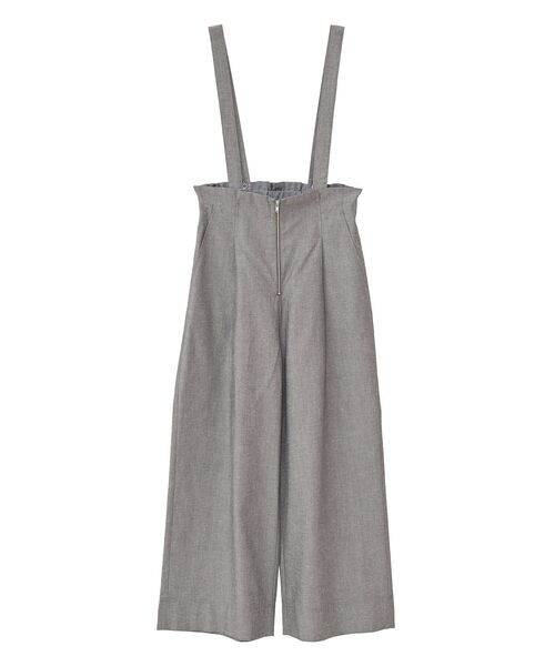 Green Parks(グリーンパークス)の「綿麻混2WAY サス付きZIPパンツ(その他パンツ・レディース・杢グレー/ストライプ/チェック・FREE)」の6枚目の写真