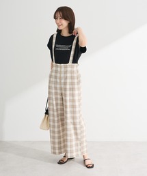 綿麻混2WAY サス付きZIPパンツ