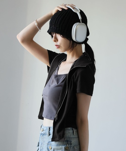 Ulysses(ユリシス)の「レイヤード風デザインダブルジップカーディガン(Tシャツ/カットソー・レディース・ブラック/ブラウン/ホワイト・F)」の17枚目の写真
