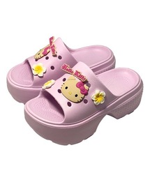 【Sanrio】サンリオキャラクターズ花飾り付き厚底ヒールサンダル(MA)