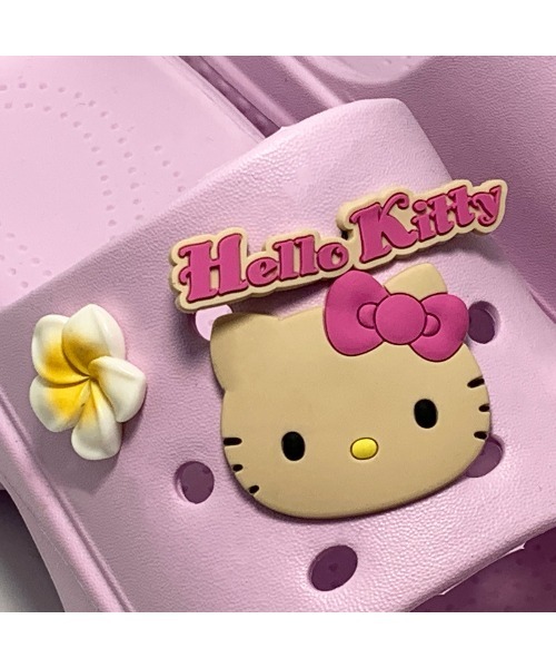 VIBGYOR(ヴィブジョー)の「【Sanrio】サンリオキャラクターズ花飾り付き厚底ヒールサンダル(MA)(サンダル・レディース・ブラック/ピンク/ホワイト/パープル・L/M)」の5枚目の写真