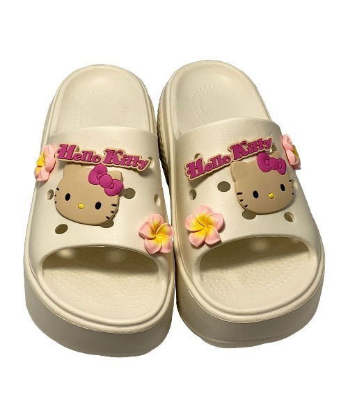 VIBGYOR(ヴィブジョー)の「【Sanrio】サンリオキャラクターズ花飾り付き厚底ヒールサンダル(MA)(サンダル・レディース・ブラック/ピンク/ホワイト/パープル・L/M)」の7枚目の写真