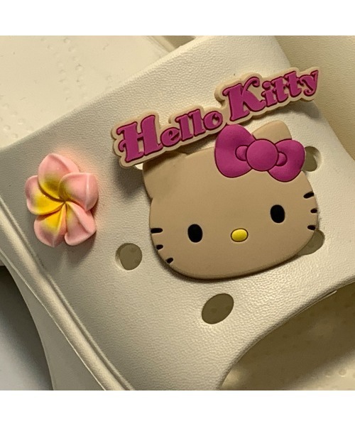 VIBGYOR(ヴィブジョー)の「【Sanrio】サンリオキャラクターズ花飾り付き厚底ヒールサンダル(MA)(サンダル・レディース・ブラック/ピンク/ホワイト/パープル・L/M)」の9枚目の写真