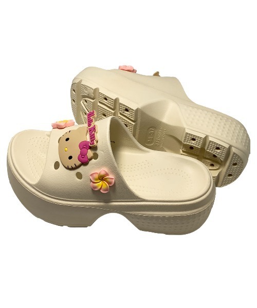 VIBGYOR(ヴィブジョー)の「【Sanrio】サンリオキャラクターズ花飾り付き厚底ヒールサンダル(MA)(サンダル・レディース・ブラック/ピンク/ホワイト/パープル・L/M)」の10枚目の写真