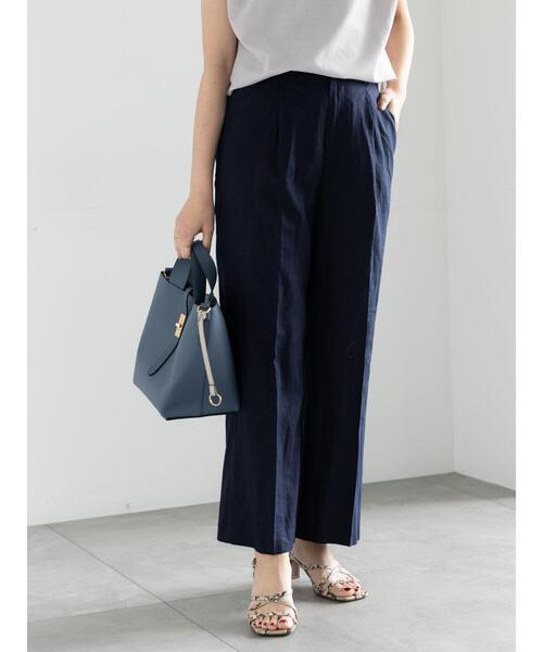 Te chichi（テチチ）の「プリントアソートレーヨンリネンパンツ《2025summer catalog item》（その他パンツ・レディース・オフホワイト/ブラウン/ネイビー/ベージュ・F）」の4枚目の写真