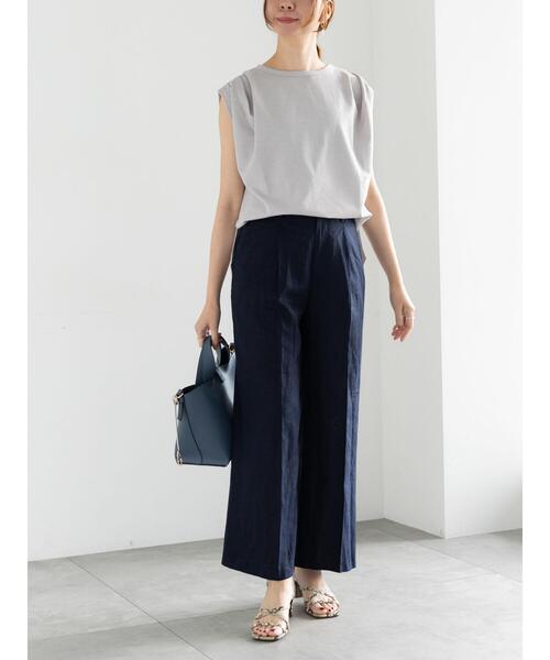 Te chichi（テチチ）の「プリントアソートレーヨンリネンパンツ《2025summer catalog item》（その他パンツ・レディース・オフホワイト/ブラウン/ネイビー/ベージュ・F）」の11枚目の写真