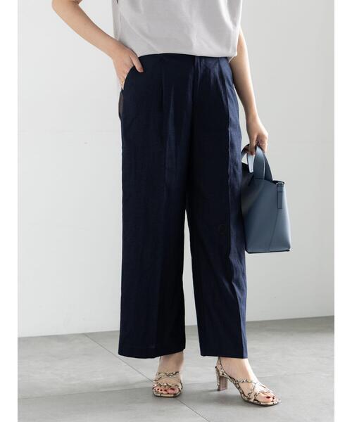 Te chichi（テチチ）の「プリントアソートレーヨンリネンパンツ《2025summer catalog item》（その他パンツ・レディース・オフホワイト/ブラウン/ネイビー/ベージュ・F）」の13枚目の写真