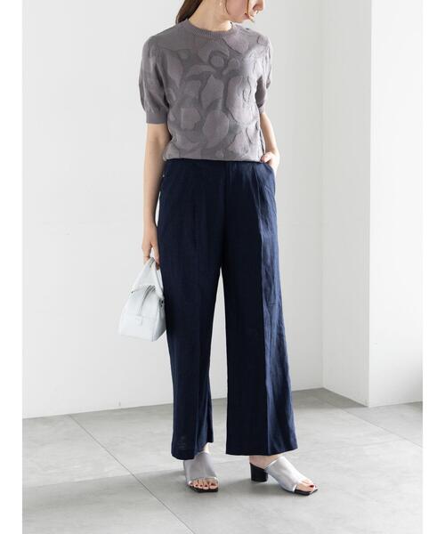 Te chichi（テチチ）の「プリントアソートレーヨンリネンパンツ《2025summer catalog item》（その他パンツ・レディース・オフホワイト/ブラウン/ネイビー/ベージュ・F）」の15枚目の写真