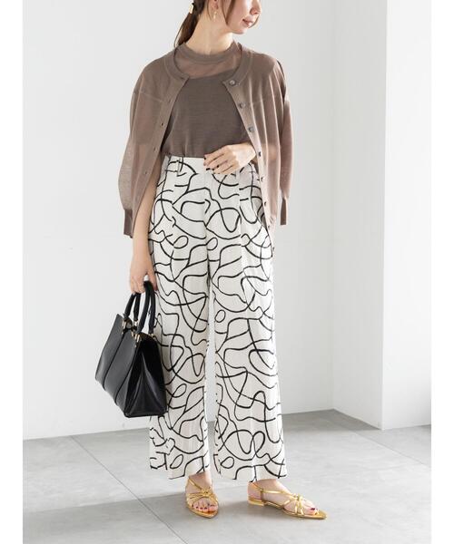 Te chichi（テチチ）の「プリントアソートレーヨンリネンパンツ《2025summer catalog item》（その他パンツ・レディース・オフホワイト/ブラウン/ネイビー/ベージュ・F）」の19枚目の写真