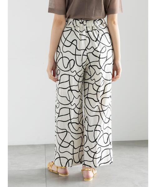 Te chichi（テチチ）の「プリントアソートレーヨンリネンパンツ《2025summer catalog item》（その他パンツ・レディース・オフホワイト/ブラウン/ネイビー/ベージュ・F）」の21枚目の写真