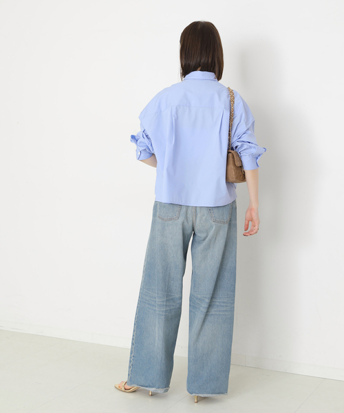 journal standard L'essage(ジャーナルスタンダードレサージュ)の「CPムジ/ストライプ刺しゅうショートシャツ(シャツ/ブラウス・レディース・グレー/ベージュ/ブルー系その他・FREE)」の19枚目の写真