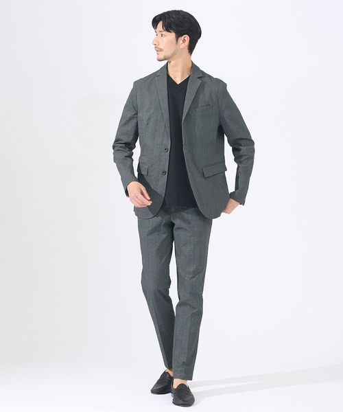 ABAHOUSE GRAY(アバハウスグレイ)の「【セットアップ対応 / 軽量 / ハイパーストレッチ】ワッシャー プリント ジャケット / サマージャケット(テーラードジャケット・メンズ・ブラック系その他/チャコールグレー/ネイビー・44/46/48/50)」の20枚目の写真