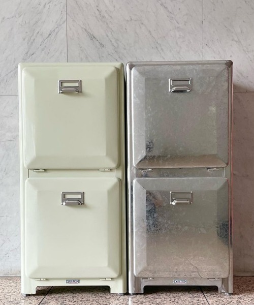 DULTON(ダルトン)の「TRASH CAN DOUBLE DECKER/ゴミ箱 2段(ダストボックス・メンズ・イエロー/グレー/アイボリー・FREE)」の5枚目の写真