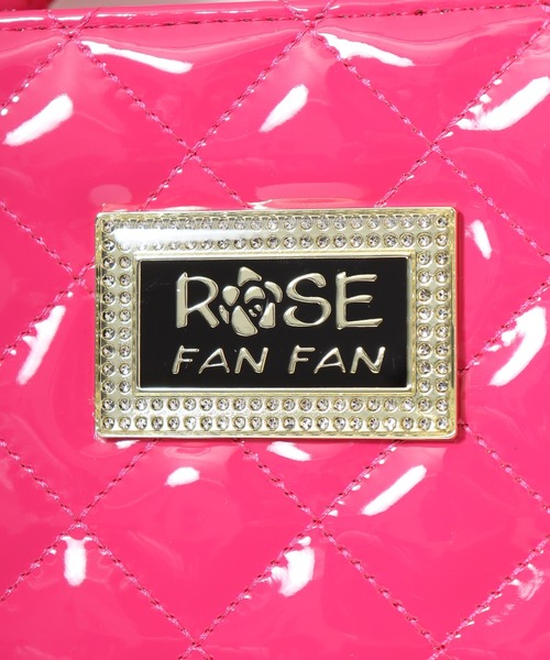 FUNALIVE(ファンアライブ)の「ROSE FANFAN エナメルキルトハンドルバッグ(トートバッグ・レディース・ブラック/ホワイト/ピンク・FREE)」の12枚目の写真