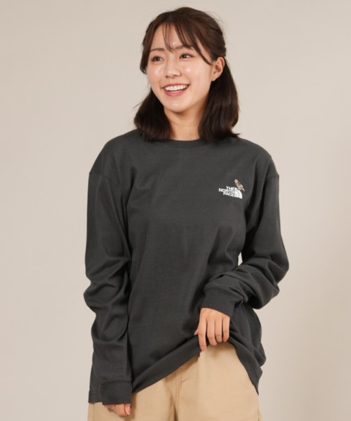 大人気！最大お値下げ！ノースフェイス　ワンポイント ロゴ 刺繍 ロンＴ長袖 L THE NORTH FACE tシャツ FACE(ザ・ノースフェイス)/ロゴ刺繍