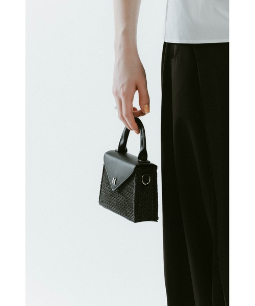 Knuth Marf（クヌースマーフ）の「K motif mini basket（かごバッグ・レディース・イエロー/ブラック・ONE SIZE）」の8枚目の写真