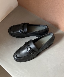 HIMIKO ブラック ローファー セール】ヒミコ 卑弥呼 【WEB限定デザイン】メタルアクセント