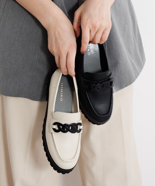 HIMIKO（ヒミコ）の「【HIMIKO】【ZOZOTOWN限定】メタルモチーフトラックソールローファー/650301（ローファー・レディース・ブラウン/ブラック/アイボリー・22.0cm/22.5cm/23.0cm/23.5cm/24.0cm/24.5cm/25.0cm/25.5cm）」の16枚目の写真