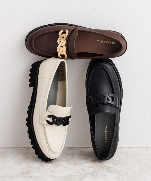 HIMIKO（ヒミコ）の「【HIMIKO】【ZOZOTOWN限定】メタルモチーフトラックソールローファー/650301（ローファー・レディース・ブラウン/ブラック/アイボリー・22.0cm/22.5cm/23.0cm/23.5cm/24.0cm/24.5cm/25.0cm/25.5cm）」の6枚目の写真