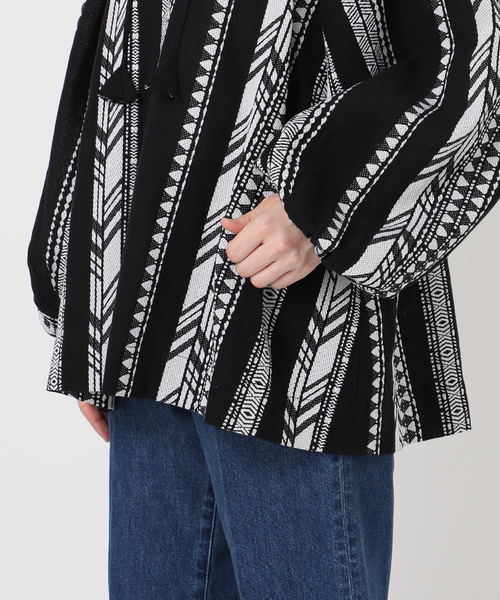手洗い可 / ジャカードスキッパーブラウス（シャツ/ブラウス