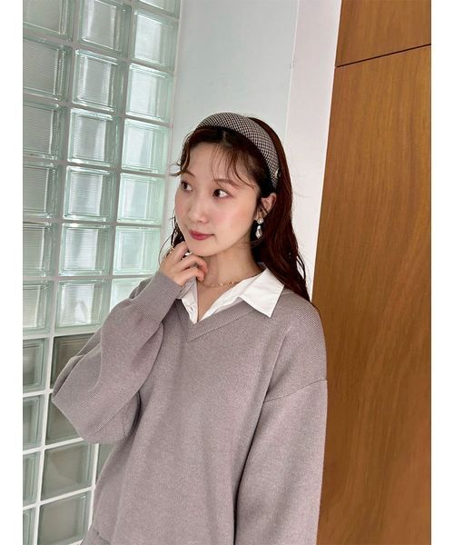 シャツドッキングフリルミニワンピース（ワンピース）｜LILY