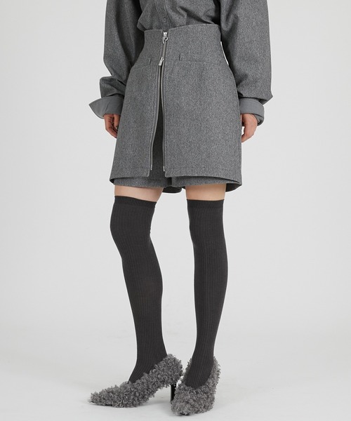 PRANK PROJECT（プランクプロジェクト）の「フロントジップショートパンツ / Front Zip Short Pants（その他パンツ・レディース・グレー/ブラック/ブラウン・36/38）」の3枚目の写真