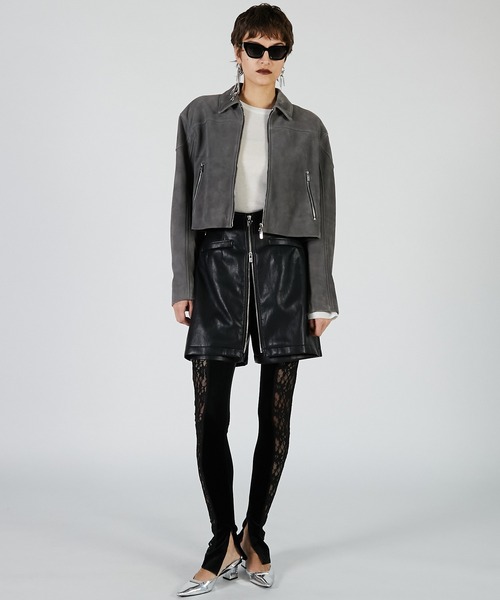 PRANK PROJECT（プランクプロジェクト）の「フロントジップショートパンツ / Front Zip Short Pants（その他パンツ・レディース・グレー/ブラック/ブラウン・36/38）」の5枚目の写真